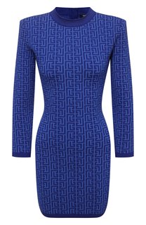 Платье из шерсти и вискозы Balmain