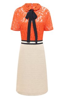 Платье из хлопка и вискозы Gucci