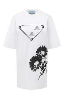 Хлопковая футболка Prada