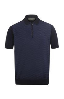 Поло из хлопка и шелка Corneliani