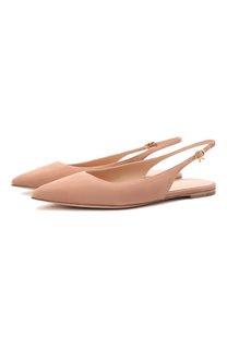 Замшевые балетки Ribbon sling 05 Gianvito Rossi