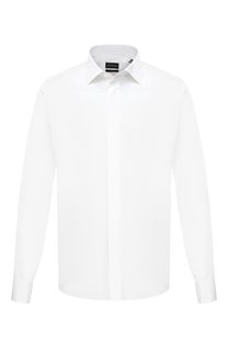 Сорочка из хлопка и шелка Ermenegildo Zegna