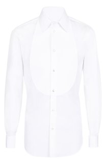 Хлопковая сорочка с итальянским воротником Giorgio Armani