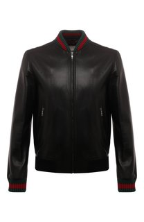 Кожаный бомбер Gucci