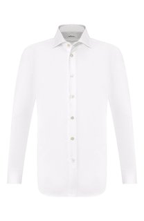 Хлопковая рубашка с воротником кент Kiton