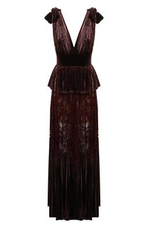 Платье из вискозы и шелка Elie Saab