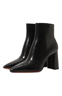 Кожаные ботильоны Santoni