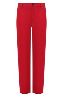 Брюки из смеси льна и хлопка Giorgio Armani