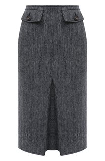 Юбка из шерсти и хлопка Victoria Beckham