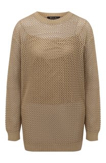 Свитер из хлопка и шелка Loro Piana