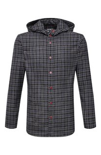 Рубашка из шерсти и шелка Kiton