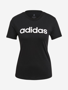 Футболка женская adidas Loungewear Essentials Slim Logo, Черный
