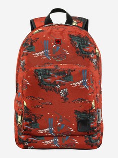 Рюкзак WENGER Crango 16, кирпичный с рисунком "Альпы", полиэстер 600D, 33x22x46 см, 27 л,