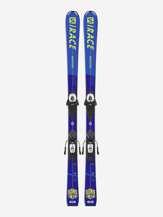 Горные лыжи детские + крепления Salomon E S/Race RUSH + L6, Синий