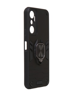 Чехол DF для Infinix Hot 20 4G с магнитом и кольцом Black inArmor-03