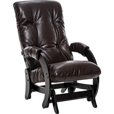 Кресло-качалка Leset Модель 68 (Футура) венге текстура, ткань Varana DK Brown