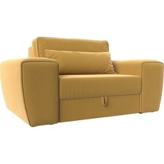 Лига Диванов Кресло Лига-008 микровельвет желтый