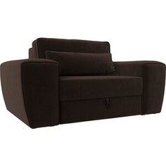 Лига Диванов Кресло Лига-008 микровельвет коричневый