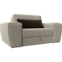 Лига Диванов Кресло Лига-008 рогожка/микровельвет корфу 02/коричневый 118928