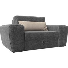 Лига Диванов Кресло Лига-008 рогожка серый/бежевый