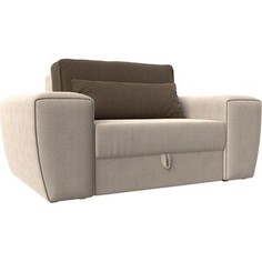 Лига Диванов Кресло Лига-008 рогожка бежевый/коричневый