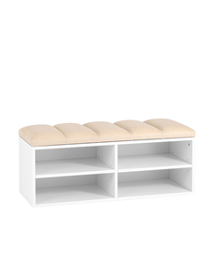 Обувница Хольст 2 белая велюр бежевый Stool Group