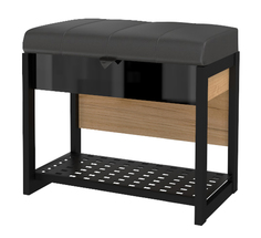 Банкетка-скамейка Hoff Техно 60,6х35,6х52,8 коричневый/дуб золотой/черный