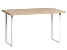 Стол обеденный Loftyhome Мальборк Дуб Сонома с белым основанием