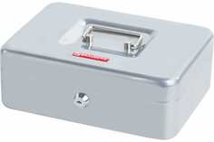 Ящик для денег, ценностей, документов, печатей BRAUBERG 90х180х250 мм, ключевой замок, сер