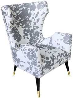 Кресло серо-белое Размер: 76*109*83 см Garda Decor