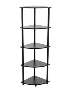 Этажерка деревянная GASTRORAG 1450/5 угловая, черный, 5 полок, 40х40х148.5