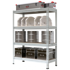 Стеллаж металлический P_МС-Т 15514-2.0 с 4-мя полками 1550х535х2000 Titan