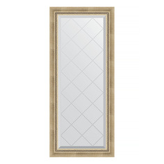 Зеркало с гравировкой в раме 53x123см Evoform BY 4046 состаренное серебро с плетением