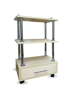 Тележка этажерка Косметологическая с 1 ящиком (бежевый) /ALMADI/02927