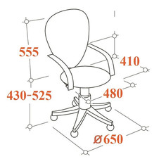 Кресло VB_EChair-224 DSL PPU к/з бежевый OR-10, хром