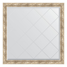 Зеркало с гравировкой в раме 103x103см Evoform BY 4435 прованс с плетением
