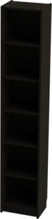 Стеллаж Шведский Стандарт ВАРМА, 6 полок Шпон Ясень черный