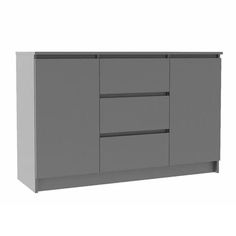 Комод 3 ящика и 2 створки Норд №3 1200.3, антрацит Форес