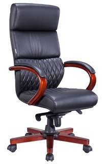 Кресло Everprof President Wood Кожа Черный No Brand