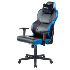 Компьютерное кресло VMMGAME UNIT UPGRADE с регулируемой спинкой, кожа, Черно-синий