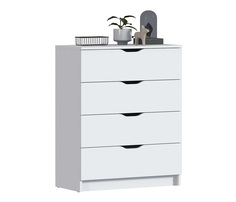 Комод СТОЛПЛИТ Бруклин СБ-3250, с 4-мя ящиками, белый, 78*97*39 см