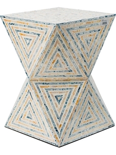 Столик акцентный из раковин устриц 35x35x50см Glasar 46959 ГЛАСАР