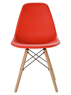 Комплект стульев 4 шт. LEON GROUP для кухни в стиле EAMES DSW, красный