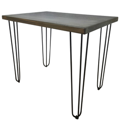 Стол обеденный Solarius Loft из массива сосны, на шпильках, лакированный, 120х60 см, венге