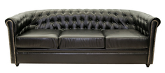 Диван из кожи Mak-interior Karo black 3S