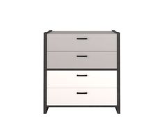Комод МебельГолд Кристофф KOM4S матера/серый/белый