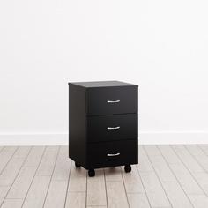 Клик Мебель Тумба подкатная с ящиками 400x450x620 Черный