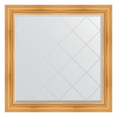 Зеркало с гравировкой в раме 109x109см Evoform BY 4460 травленое золото