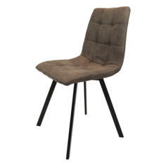 Стул Терминал MIA нубук латте, опоры черные