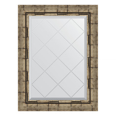 Зеркало с гравировкой в раме 53x71см Evoform BY 4007 серебряный бамбук